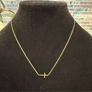 Cross necklace .925 Sterling silver gold plated
